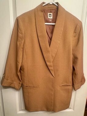 Anne Klein Camel Shawl Collar Blazer